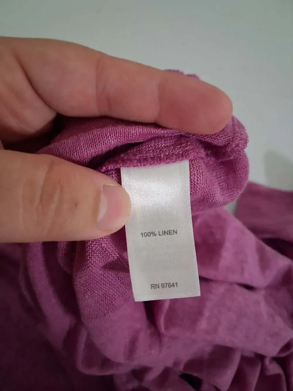 J. Jill Love Linen Long Sleeve Button Down Shirt in Wild Orchid - Picture 4 of 7